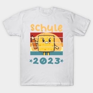 Schule 2023 1. Klasse Kawaii Schulbeginn T shirt T-Shirt